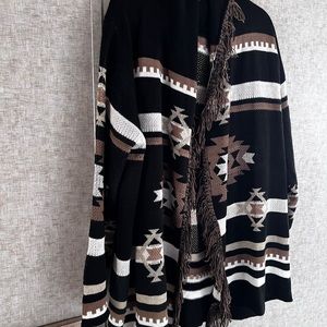 Sweater jacket with hood